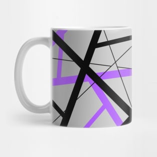 Purple/Silver/Black Pattern Mug